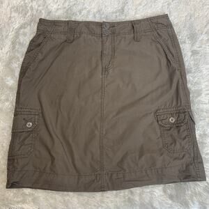 Sonoma Brown Cargo Mini Skirt Sz 10 Cotton